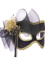 Venezianische Augenmaske mit Blume schwa