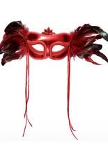 Venezianische Augenmaske mit Federn Teuf