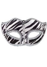 Venezianische Augenmaske silber-schwarz