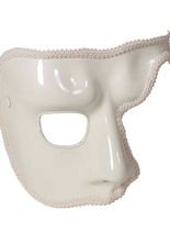 Venezianische Phantom Halbmaske weiss