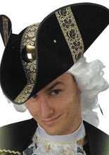 Venezianischer Karnevalshut Graf schwarz