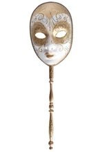 Veneziansiche Stabmaske gold