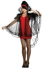 Verführerischer Gothic-Umhang Vampirin s