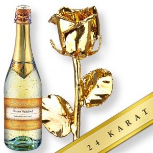 Vergoldete Rose (24 Karat) und Mein eige