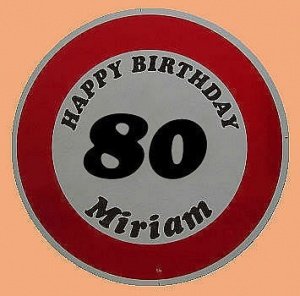 Verkehrsschild als Geburtstagsgeschenk -