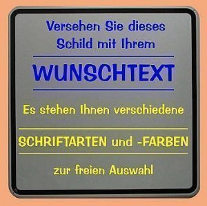 Verkehrszeichen quadratisch mit Wunschte