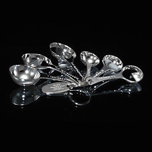 Versilberte Mess-Löffel ´Foodie´ im 6er 