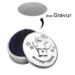 Versilberte Zahndose *My First Tooth*