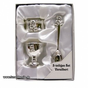 Versilbertes Frühstücksset für Kinder