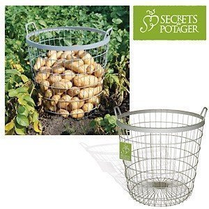 Verzinkter Kartoffel Ernte-Korb aus Meta