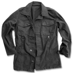 Vintage Moleskin Jacke nach TL schwarz