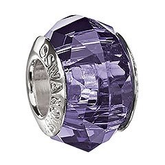 Violet Faceted Bead, L