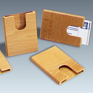 Visitenkarten-Etui aus Buchen-Holz