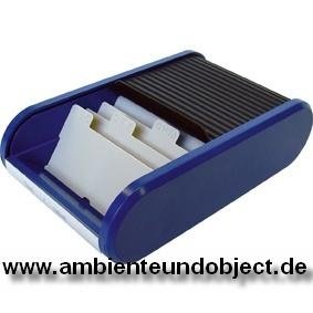 Visitenkartenbox schwarz/blau H 62180 93