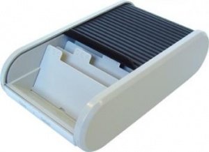 Visitenkartenbox schwarz/lichtgrau H 621