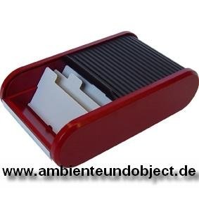 Visitenkartenbox schwarz/rot H 62180 92 