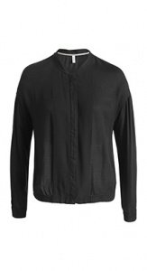 Viskose-Bluse mit Krepp