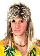 Vokuhila Herren Perücke blond-braun