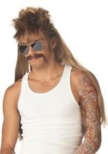 Vokuhila Perücke Deluxe dunkelblond