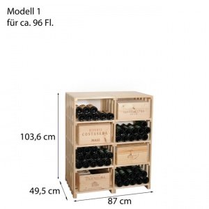 Vollholz-Weinregal CaveauSTAR, Modell 1