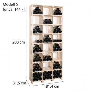 Vollholz-Weinregal CaveauSTAR, Modell 5