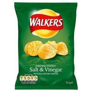 WALKERS Chips Salt & Vinegar, 48er-Pack