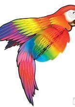 Wabendeko Mega Papagei 76 cm