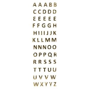 Wachsbuchstaben-Set Alphabet, gold