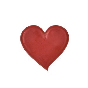 Wachsornament Herz, rot