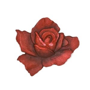 Wachsornament Rose, rot