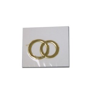 Wachsornament Trauringe, gold