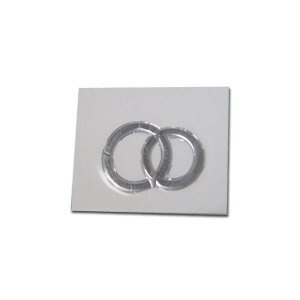 Wachsornament Trauringe, silber