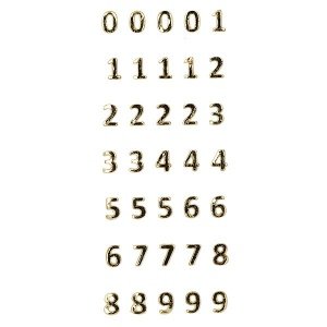 Wachsziffern-Set, gold