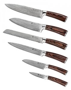 Wakoli 6er Damastmesser Set