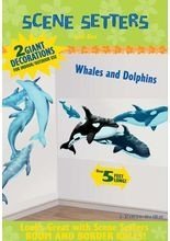 Wale und Delphine Wanddeko