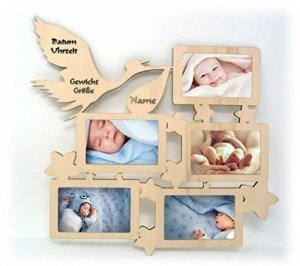 Bilderrahmen Collage zur Geburt