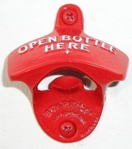 Wand-Flaschenöffner OPEN BOTTLE HERE