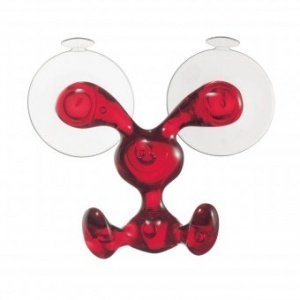 Wandhaken Bunny transparent rot