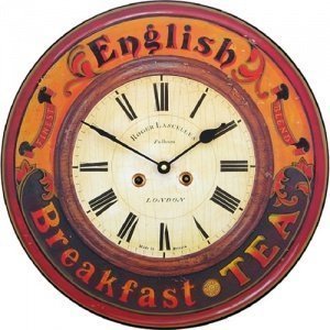 Wanduhr "English Breakfast Tea"