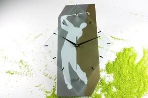 Wanduhr Golfer