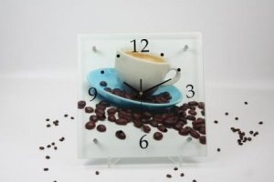 Wanduhr Kaffee