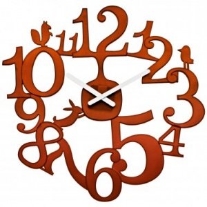 Wanduhr Pi:p transparent tabak