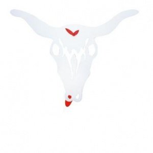 Wanduhr Stier weiß von Invotis