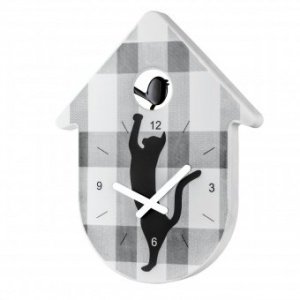 Wanduhr Toc-Toc solid weiß mit Zeiger we