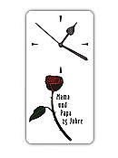 Wanduhr im Hochformat mit Ihrem Text und