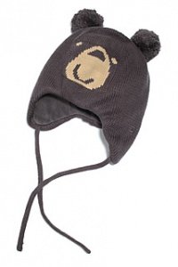 Warme Bär-Mütze aus weichem Strick
