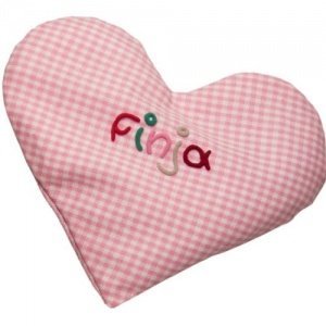 Wärmekissen Herz mit Namen rosa