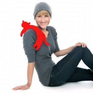 Wärmekissen Katze Minina rot