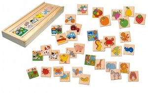 Was gehört wohin, Holzbox Spielzeug aus 