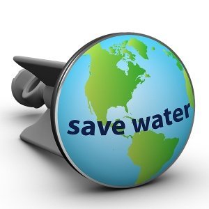 Waschbeckenstöpsel Save Water World, das